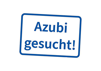 Eine Grafik mit dem Text Azubi gesucht!