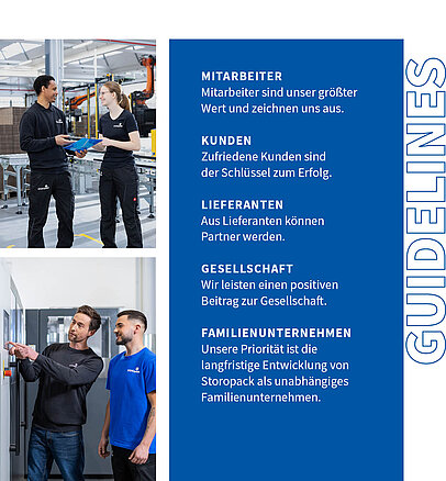 Eine Grafik mit den 5 Guidelines von Storopack
