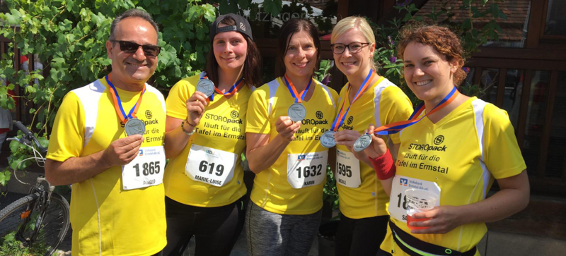 Storopack Mitarbeiter, beim Ermstal Marathon