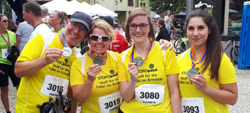 Storopack Mitarbeiter, beim Ermstal Marathon